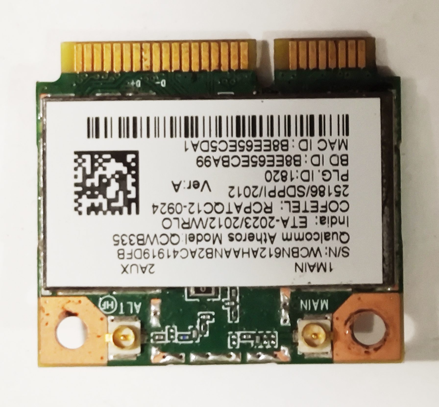 TARJETA RED WIFI WIRELESS + BLUETOOTH ACER ASPIRE E5-571 Z5WAE Z5WAH E15