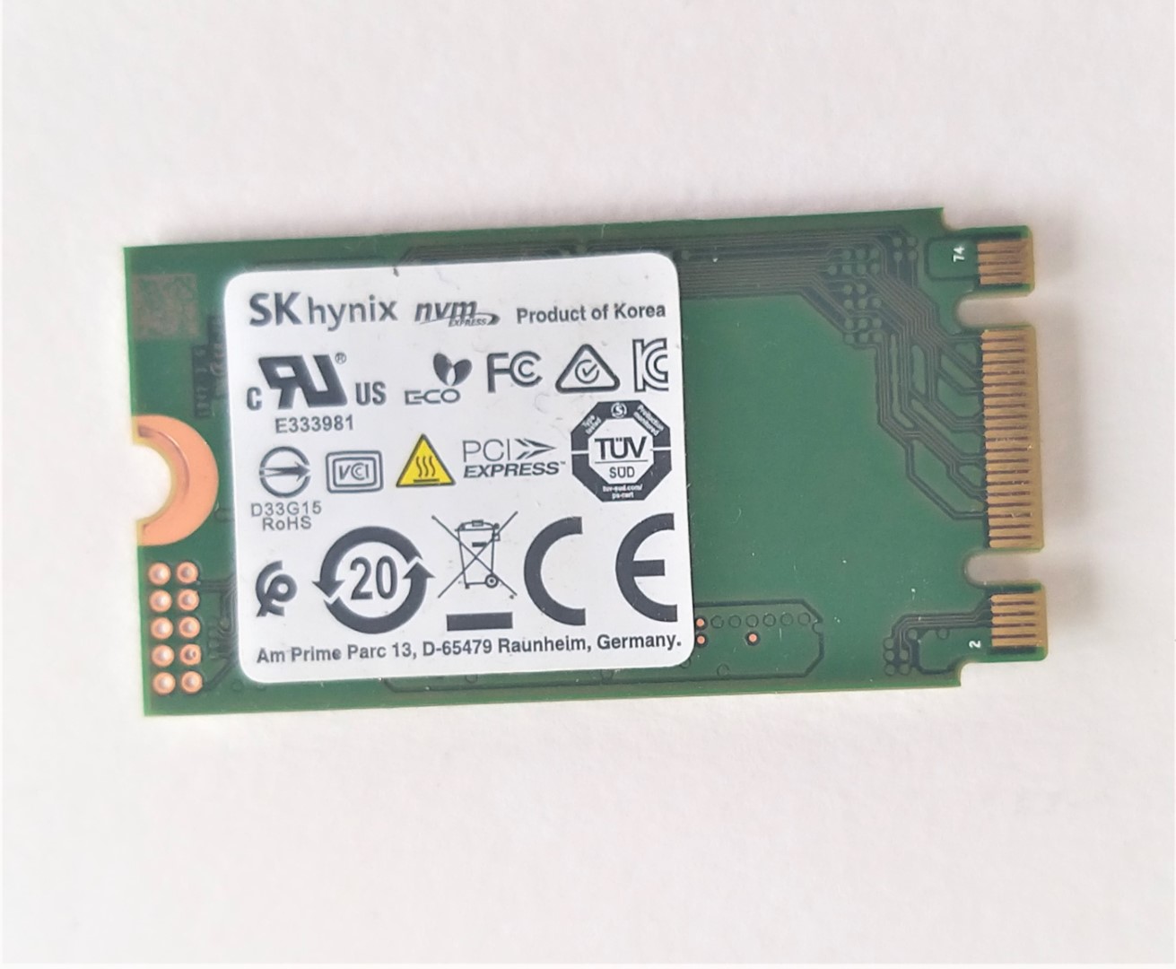 SSD SKhynix 256GB PCIe Gen3 x 2 M.2 LENOVO IDEAPAD S145-15 IWL S145-15AST 81MV - Imagen 2