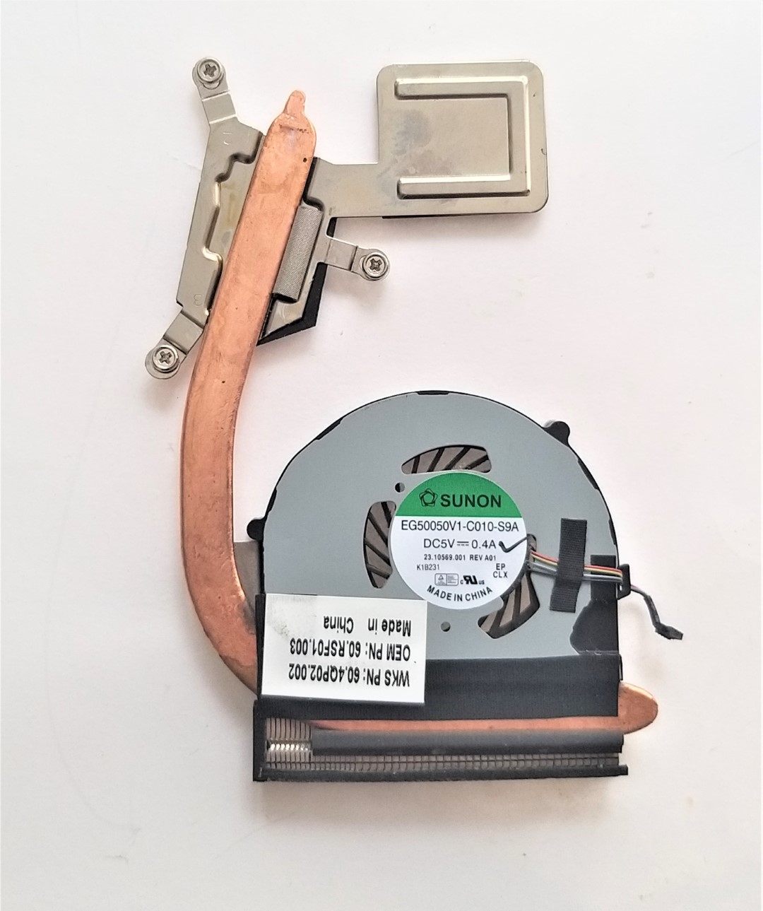 VENTILADOR DISIPADOR COOLING FAN HEATSINK ACER ASPIRE S3 S3-951 MS2346