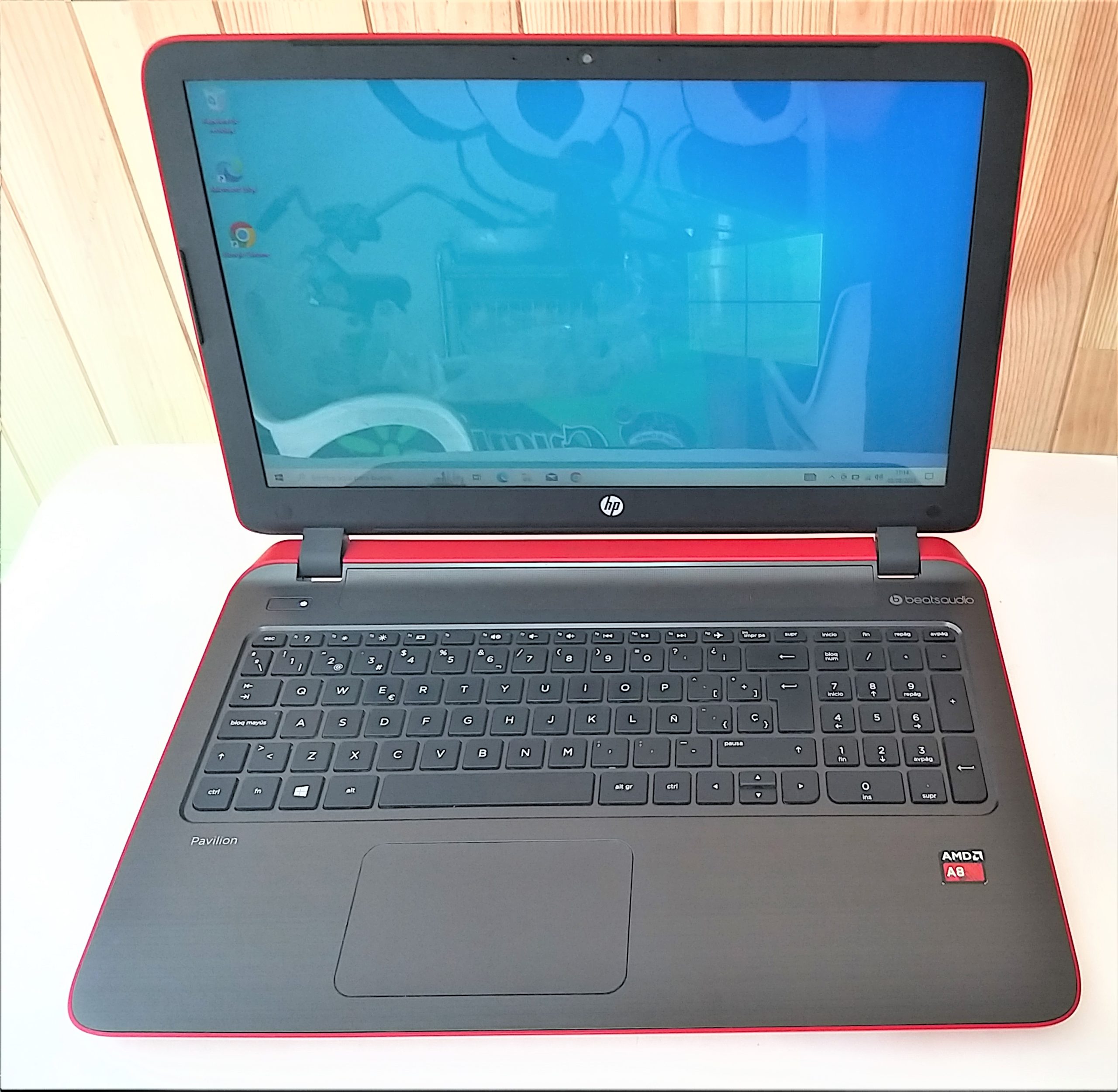 Portátil HP Pavilion 15-P010NS SSD Rojo Impecable - Imagen 3