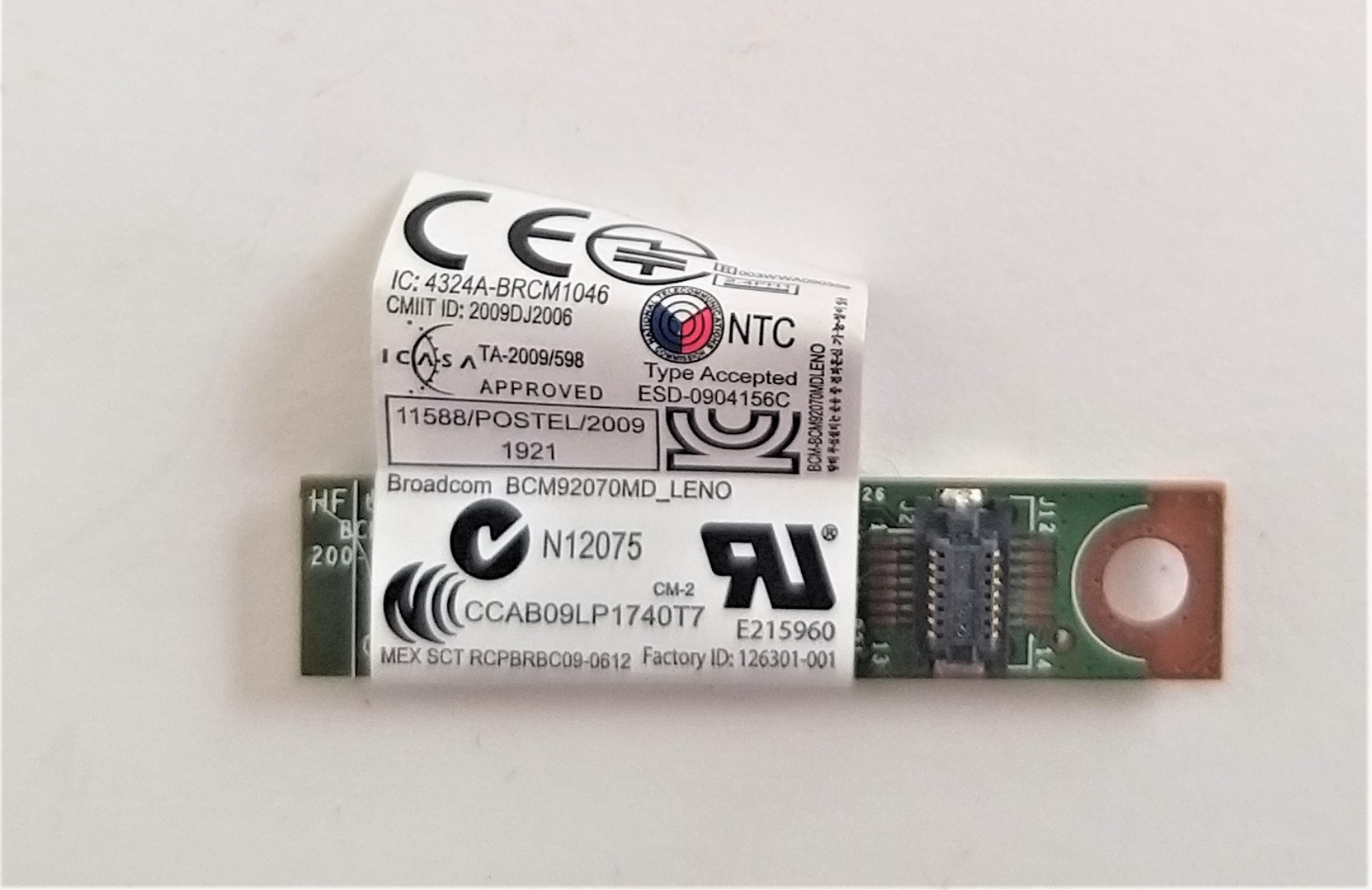MODULO BLUETOOTH LENOVO THINKPAD T420S 4174-PEG T420 X220 - Imagen 2