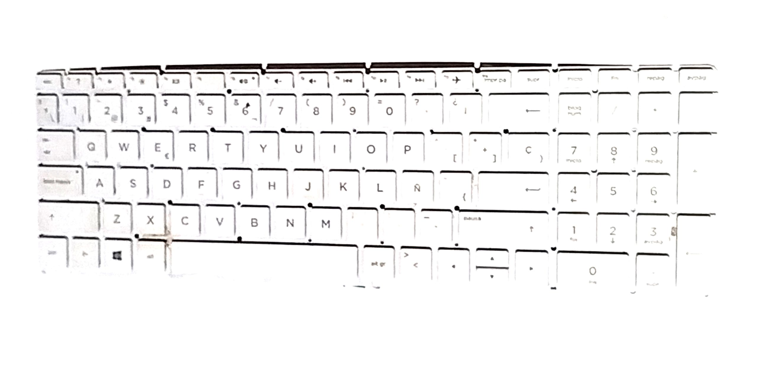 TECLADO BLANCO ESPA?OL WHITE KEYBOARD HP 15-BW 15-BW050NG 15-BS 255 G6 250 G6