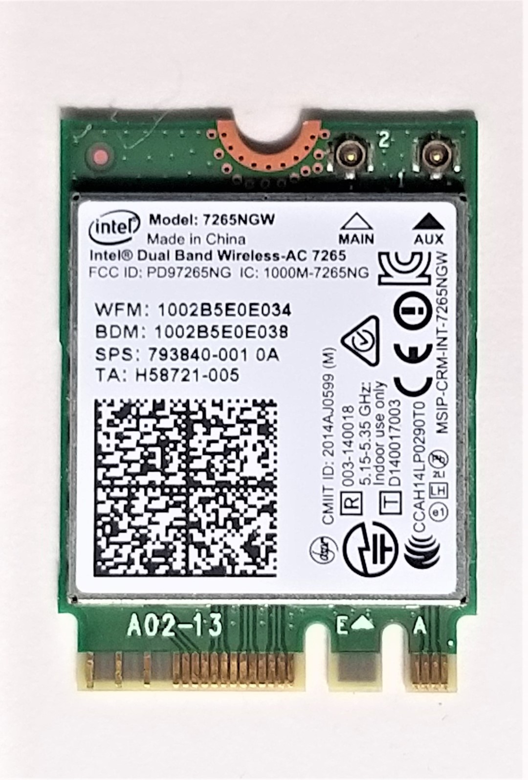 TARJETA RED WIFI WIRELESS HP ENVY 13-D 13-D000NS