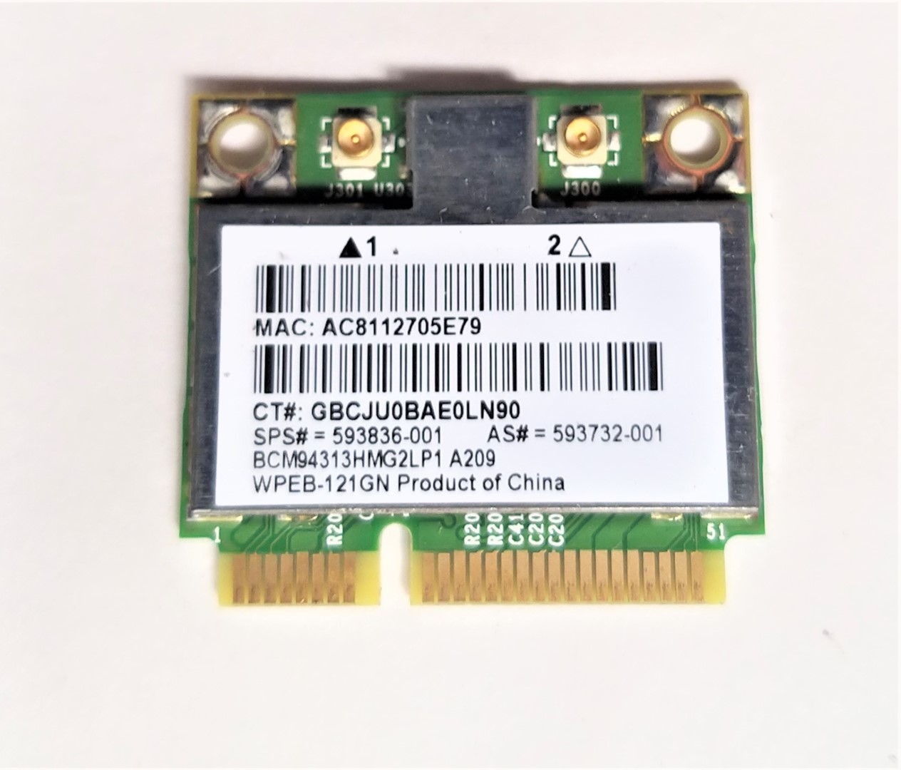 TARJETA RED WIFI WIRELESS HP PROBOOK 5330M