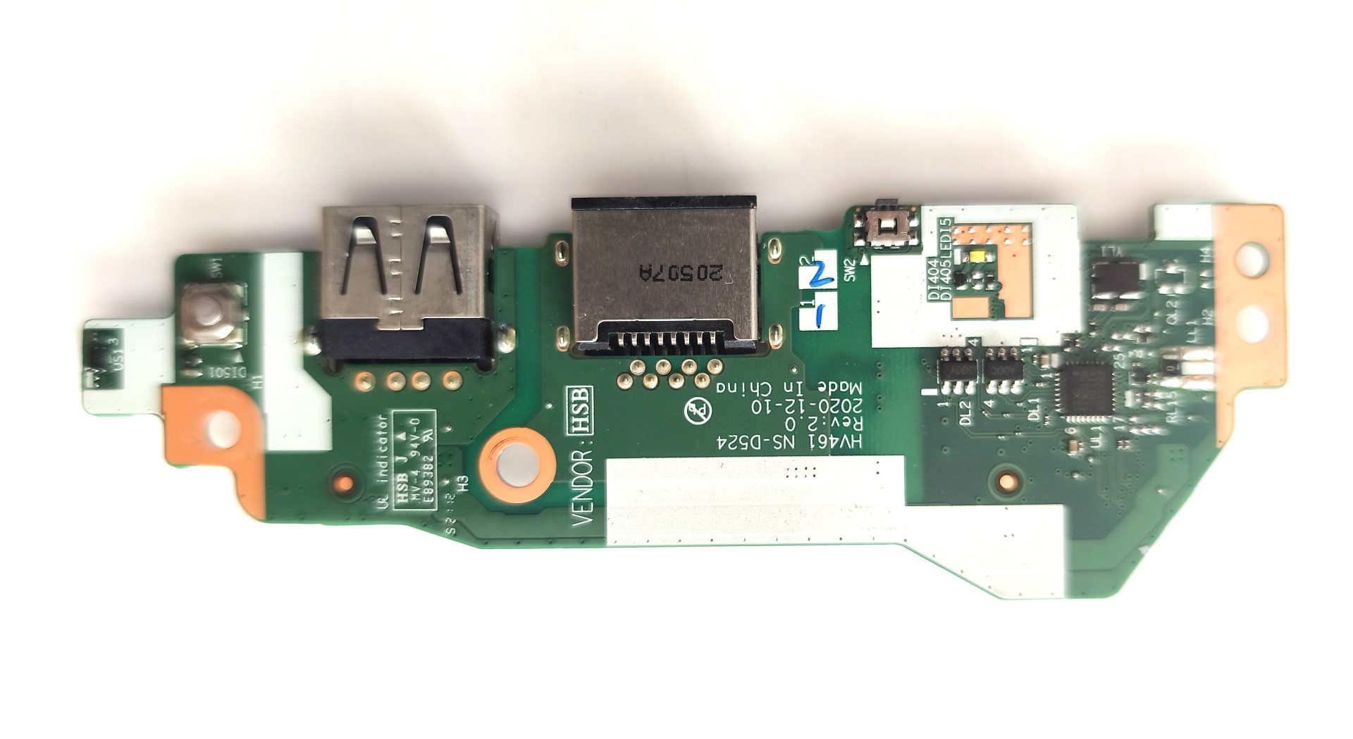 BOTON ENCENDIDO + USB + LAN BOARD LENOVO V14 G2 G2-ALC G2-ITL