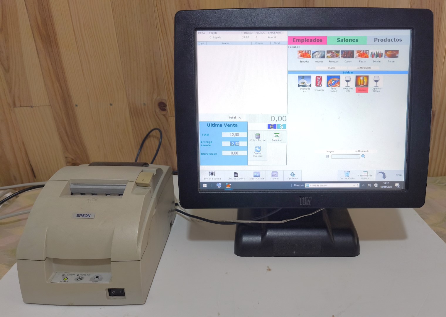 TPV TACTIL PUNTO DE VENTA, IMPRESORA TICKET