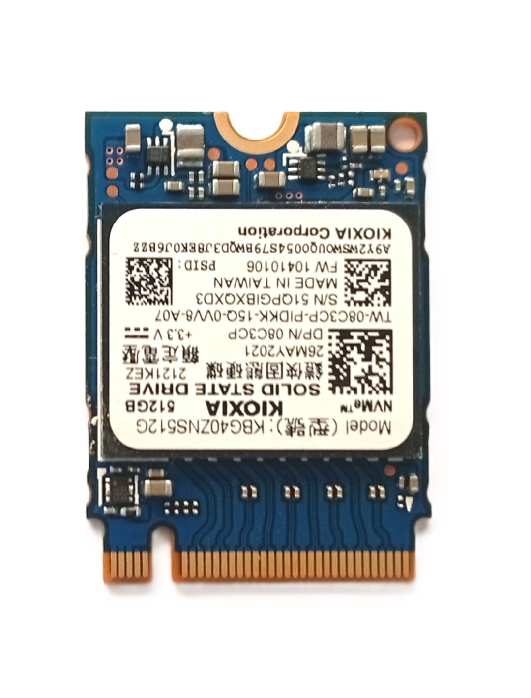 KIOXIA 512GB M.2 2230-S2 PCIe NVMe SSD DELL VOSTRO 15 5510 5515 5518