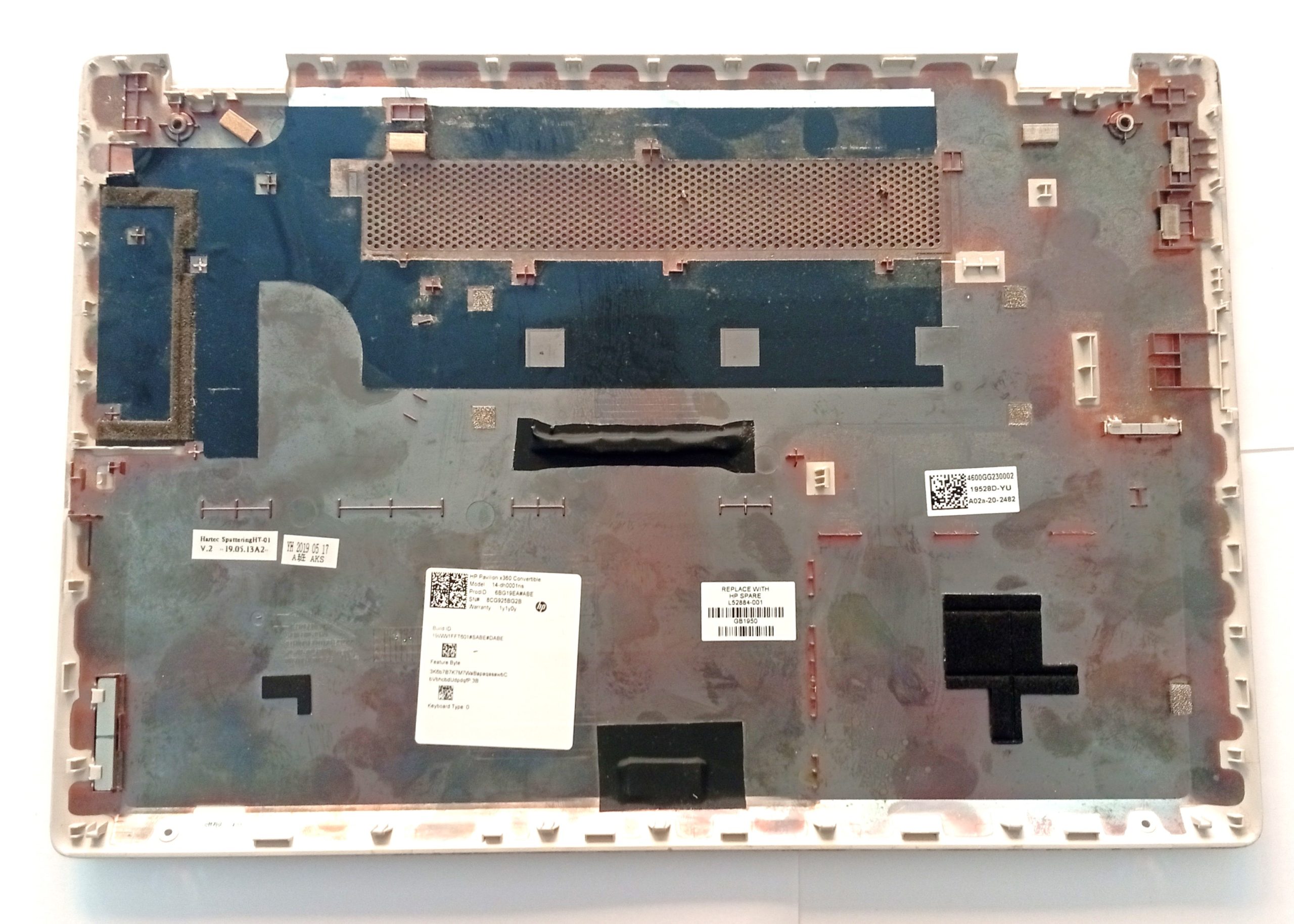 CARCASA BASE BOTTOM CASE HP PAVILION X360 14-DH 14-DH0001NS 14-DH0003NS - Imagen 2