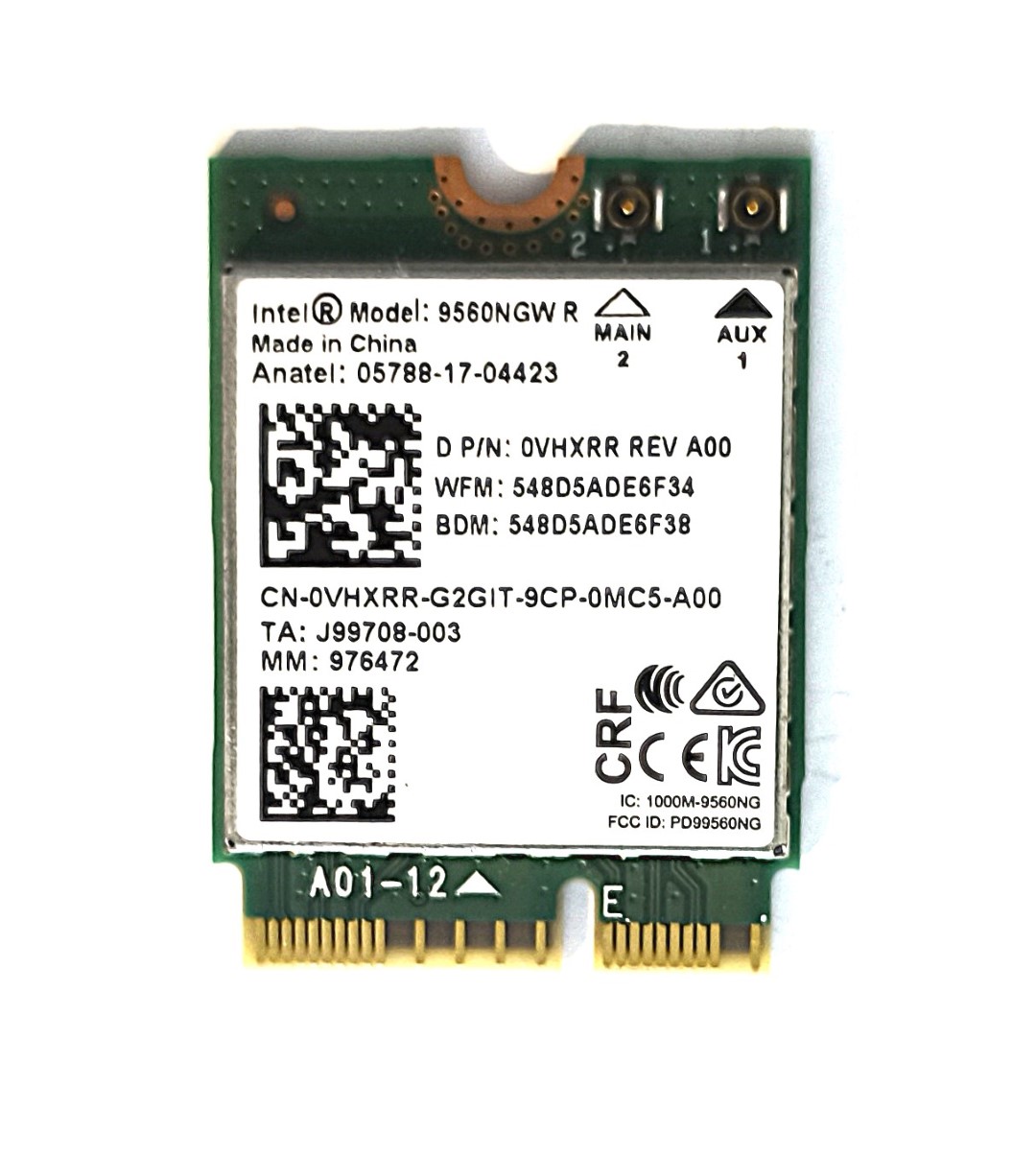 TARJETA RED WIFI WIRELESS + BLUETOOTH DELL LATITUDE 3500 P86F P86F001 3400