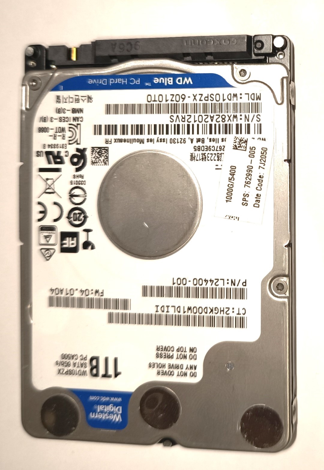 WDC WD10SPZX-60Z10T0 DISCO DURO 2,5" HDD SATA 1TB PARA PORTATIL