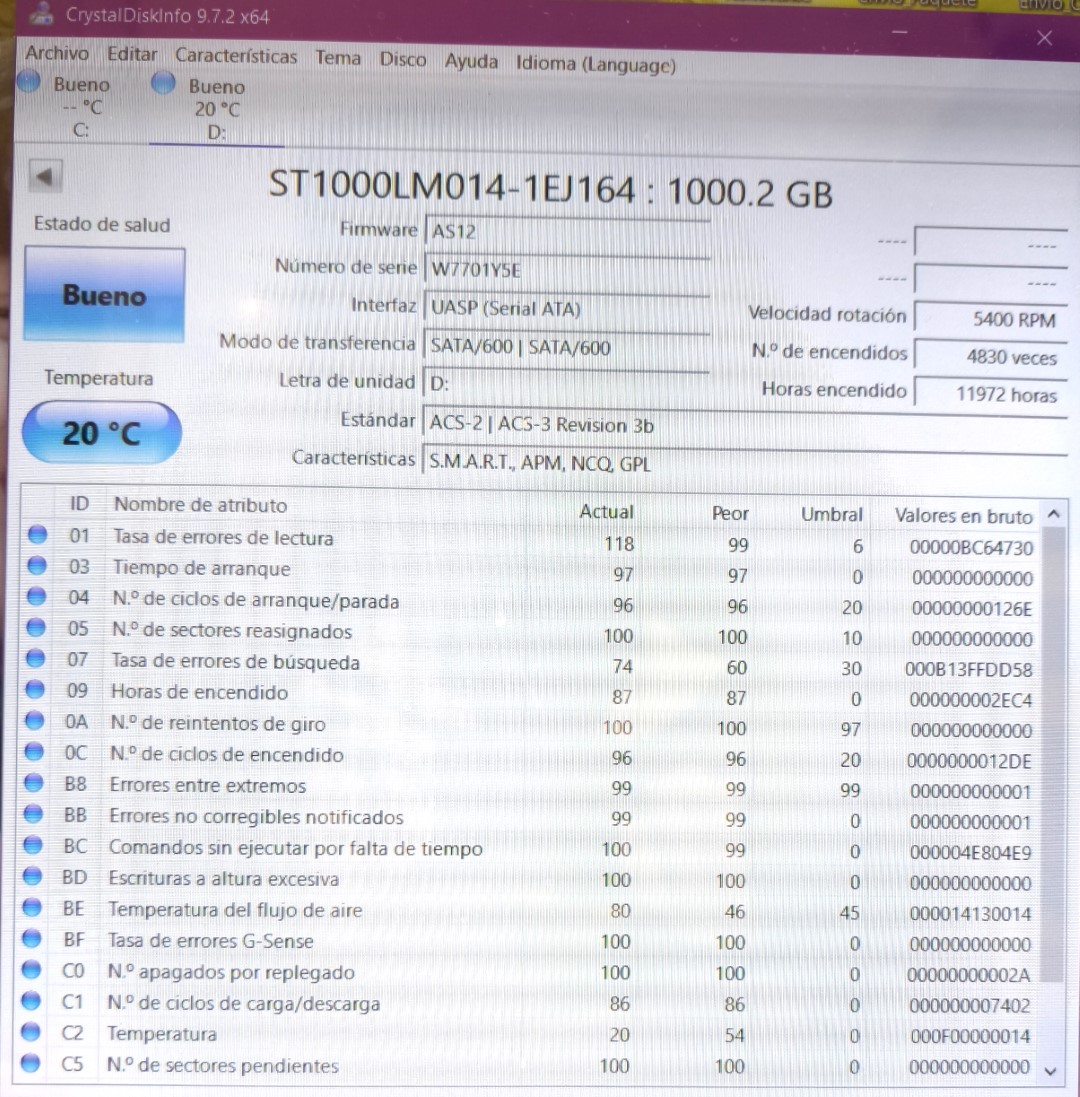 SEAGATE ST1000LM014-1EJ164 DISCO DURO 2,5" HDD SATA 1TB PARA PORTATIL - Imagen 2