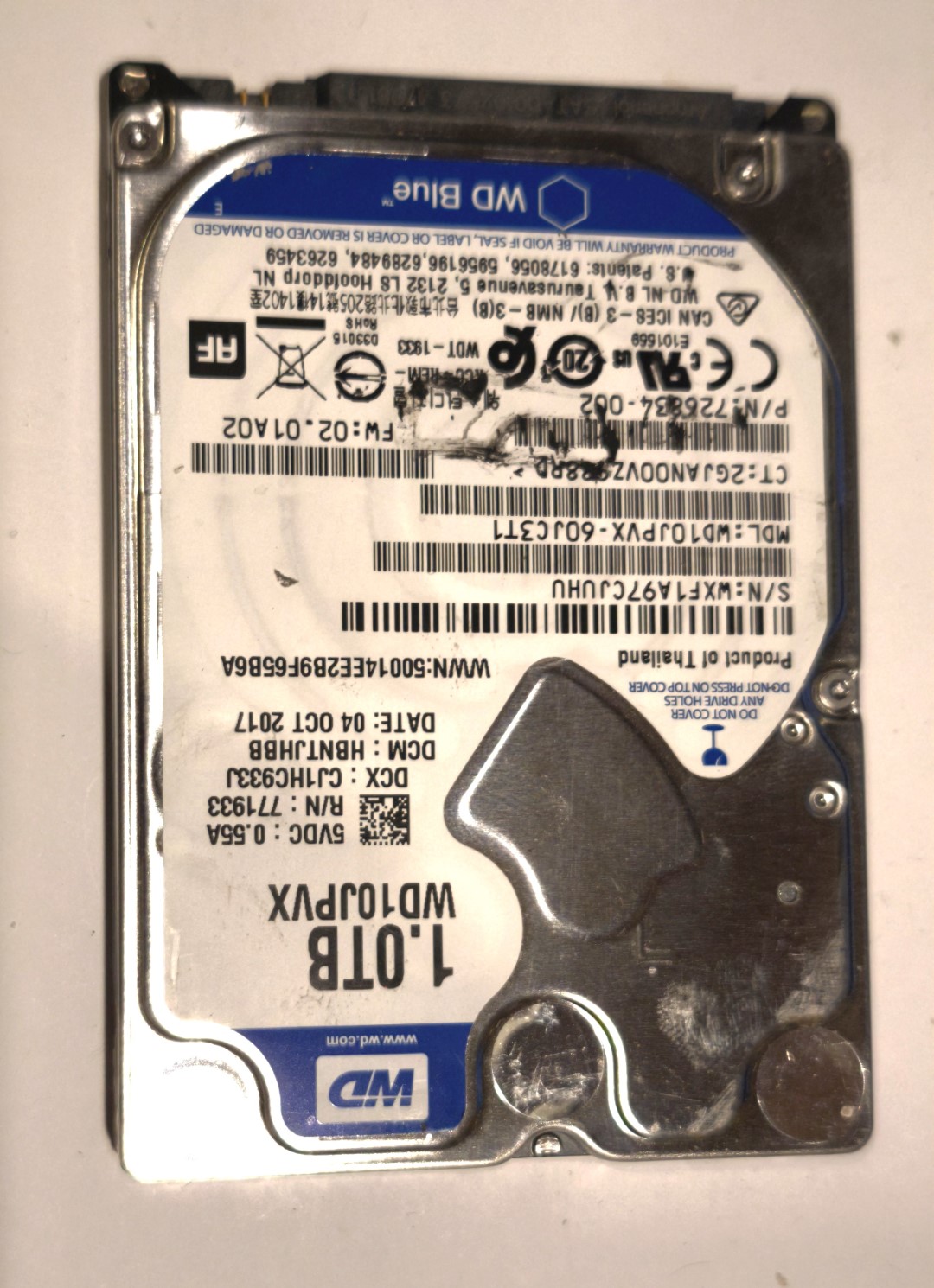 WDC WD10JPVX-60JC3T1 DISCO DURO 2,5" HDD SATA 1TB PARA PORTATIL